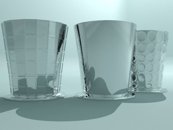3d waste bins model - Chrome Waste Bin by christiano247